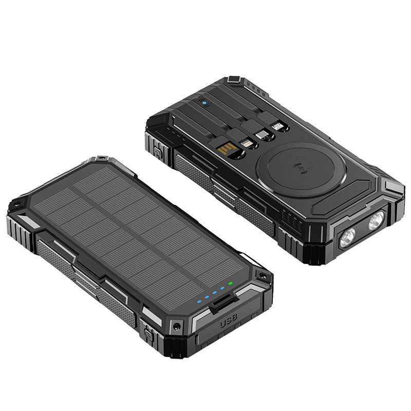 太阳能+无线充移动电源/Solar energy + wireless charging mobile power bank/20000mAh